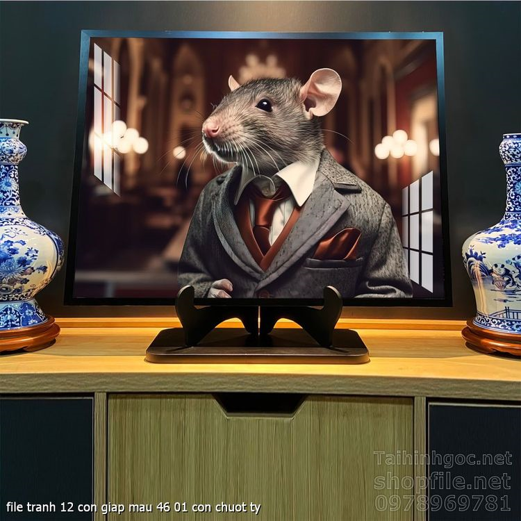 file tranh 12 con giap mau 46 01 con chuot ty
