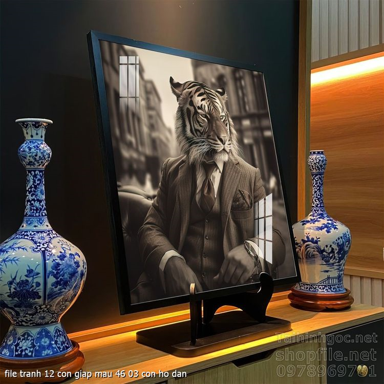 file tranh 12 con giap mau 46 03 con ho dan