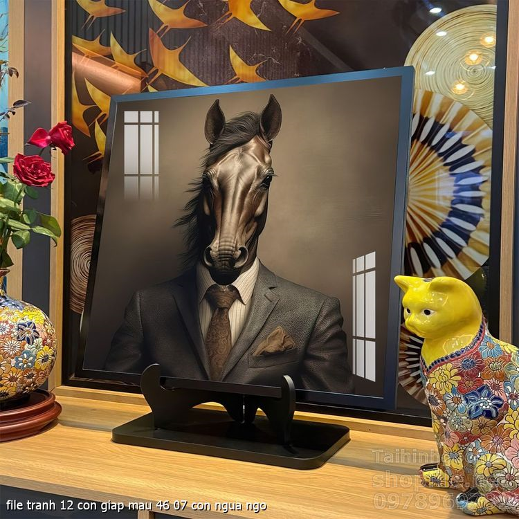 file tranh 12 con giap mau 46 07 con ngua ngo