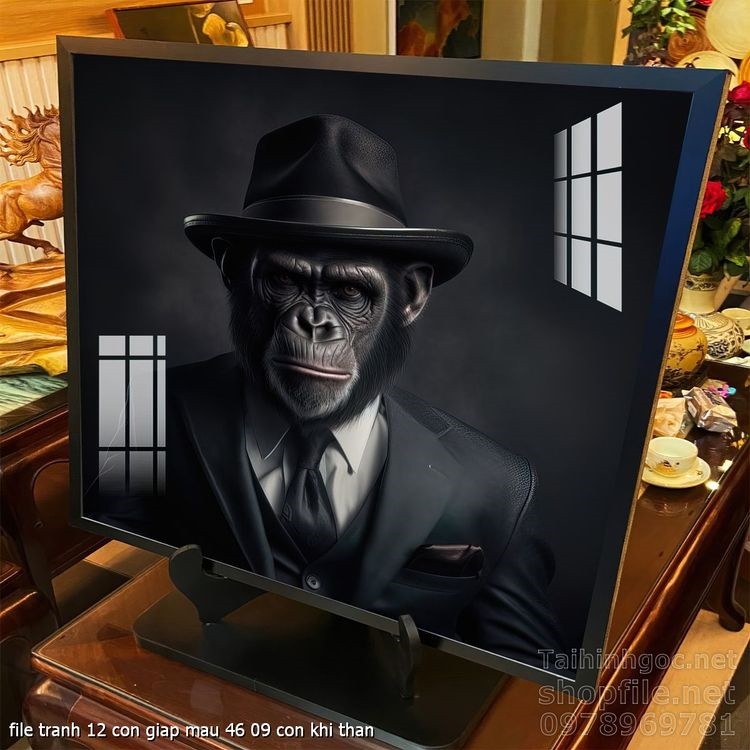 file tranh 12 con giap mau 46 09 con khi than