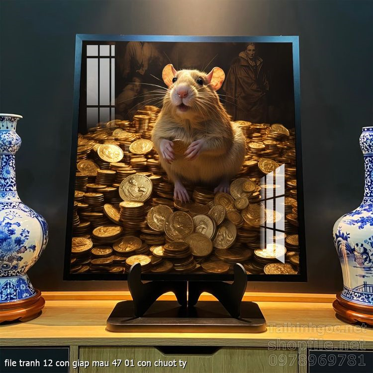 file tranh 12 con giap mau 47 01 con chuot ty