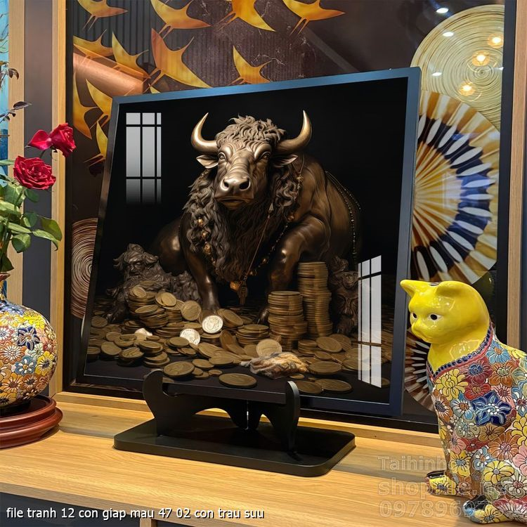 file tranh 12 con giap mau 47 02 con trau suu