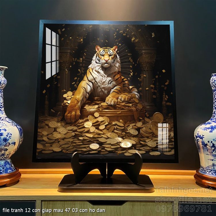 file tranh 12 con giap mau 47 03 con ho dan