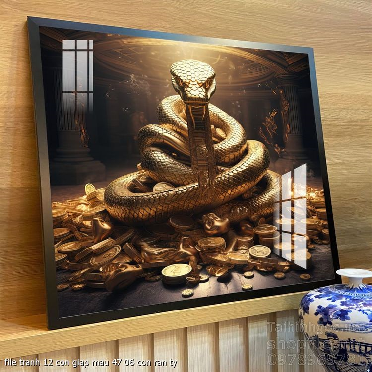 file tranh 12 con giap mau 47 06 con ran ty