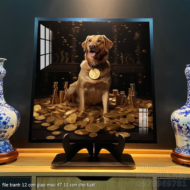 file tranh 12 con giap mau 47 11 con cho tuat