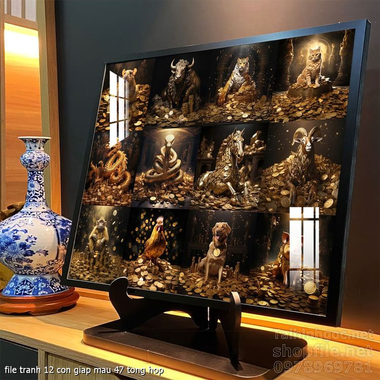 file tranh 12 con giap mau 47 tong hop