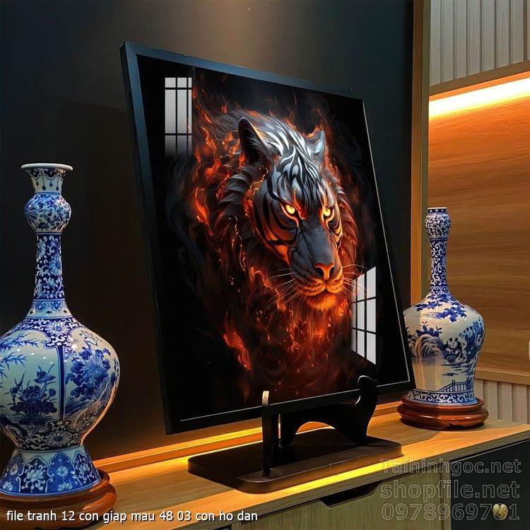 file tranh 12 con giap mau 48 03 con ho dan