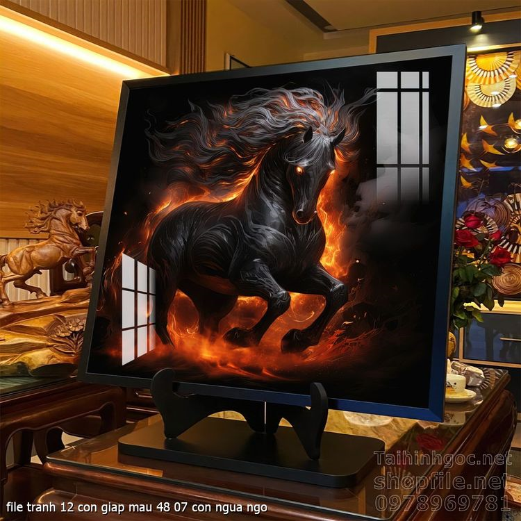 file tranh 12 con giap mau 48 07 con ngua ngo