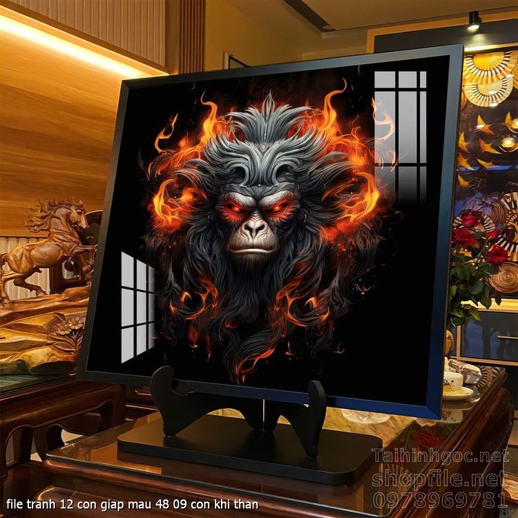 file tranh 12 con giap mau 48 09 con khi than