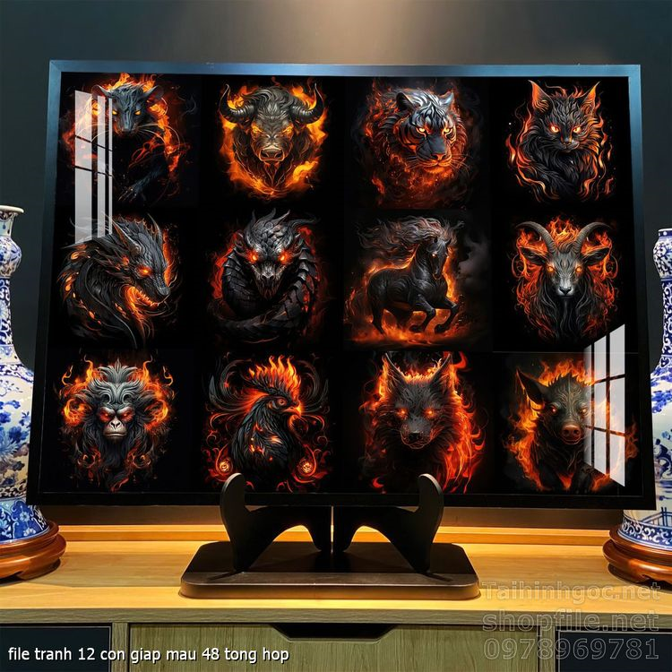 file tranh 12 con giap mau 48 tong hop