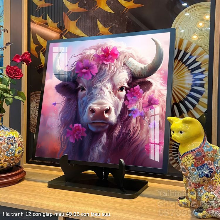 file tranh 12 con giap mau 49 02 con trau suu