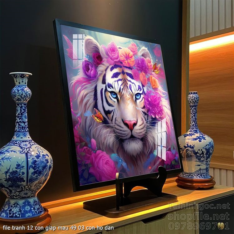 file tranh 12 con giap mau 49 03 con ho dan