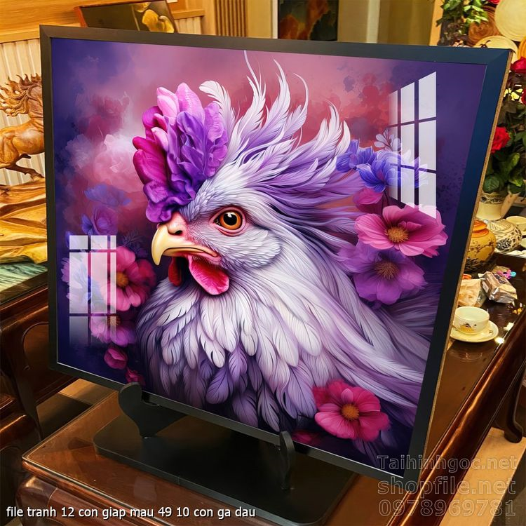 file tranh 12 con giap mau 49 10 con ga dau