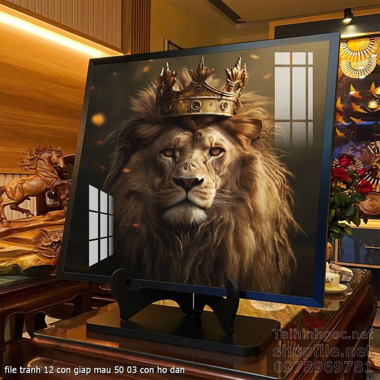 file tranh 12 con giap mau 50 03 con ho dan