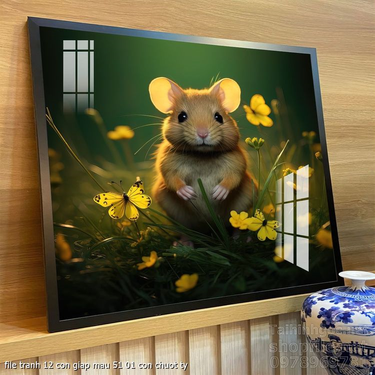 file tranh 12 con giap mau 51 01 con chuot ty
