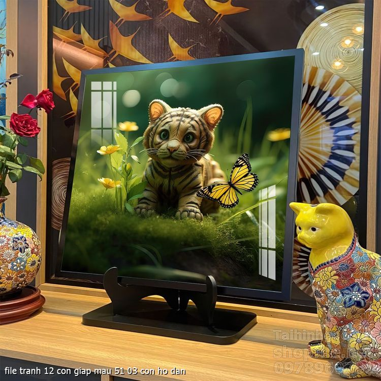 file tranh 12 con giap mau 51 03 con ho dan