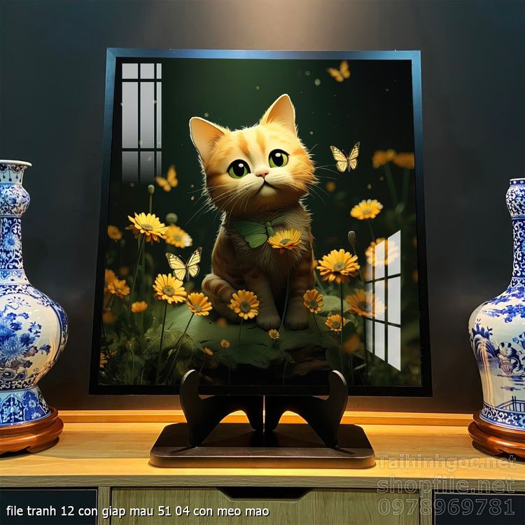 file tranh 12 con giap mau 51 04 con  meo mao
