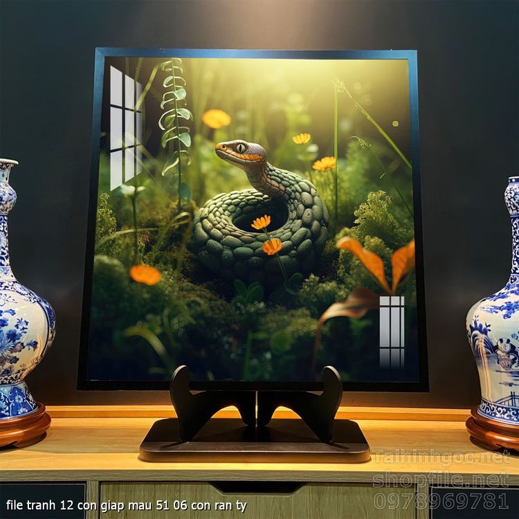 file tranh 12 con giap mau 51 06 con ran ty