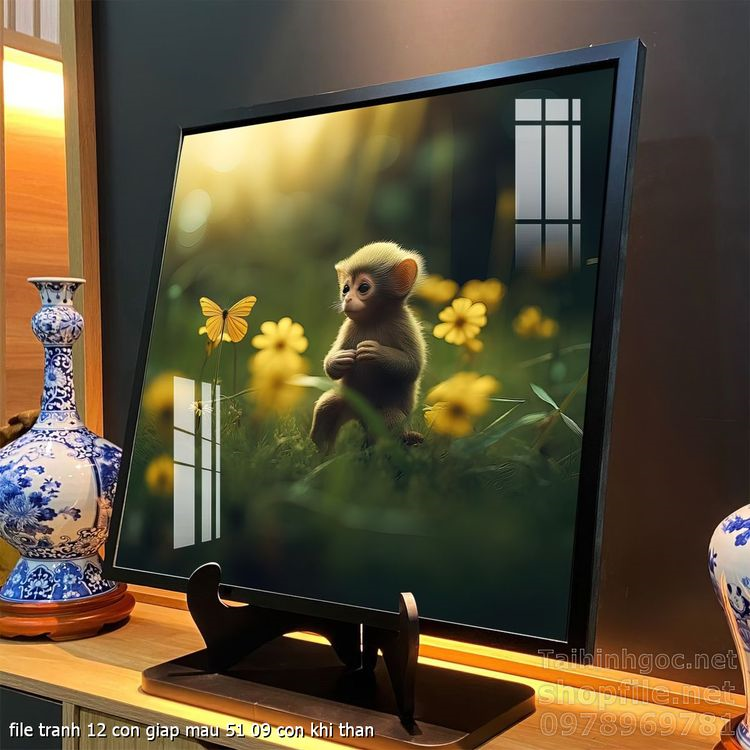 file tranh 12 con giap mau 51 09 con khi than