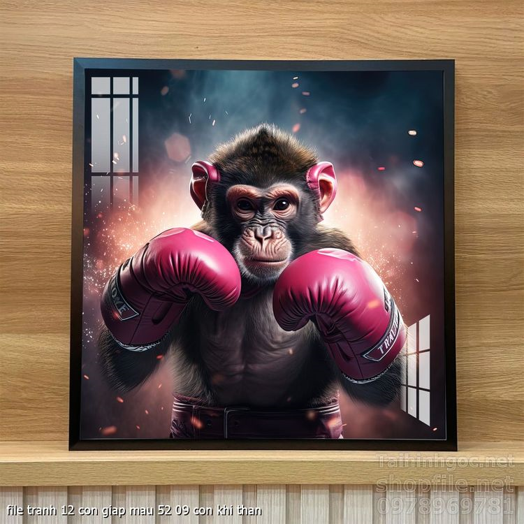 file tranh 12 con giap mau 52 09 con khi than