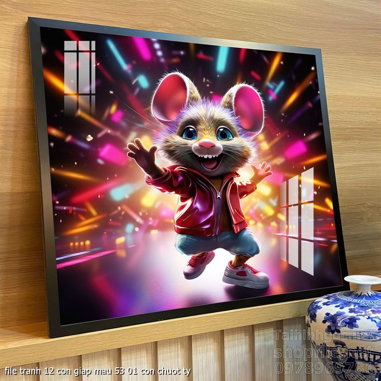 file tranh 12 con giap mau 53 01 con chuot ty