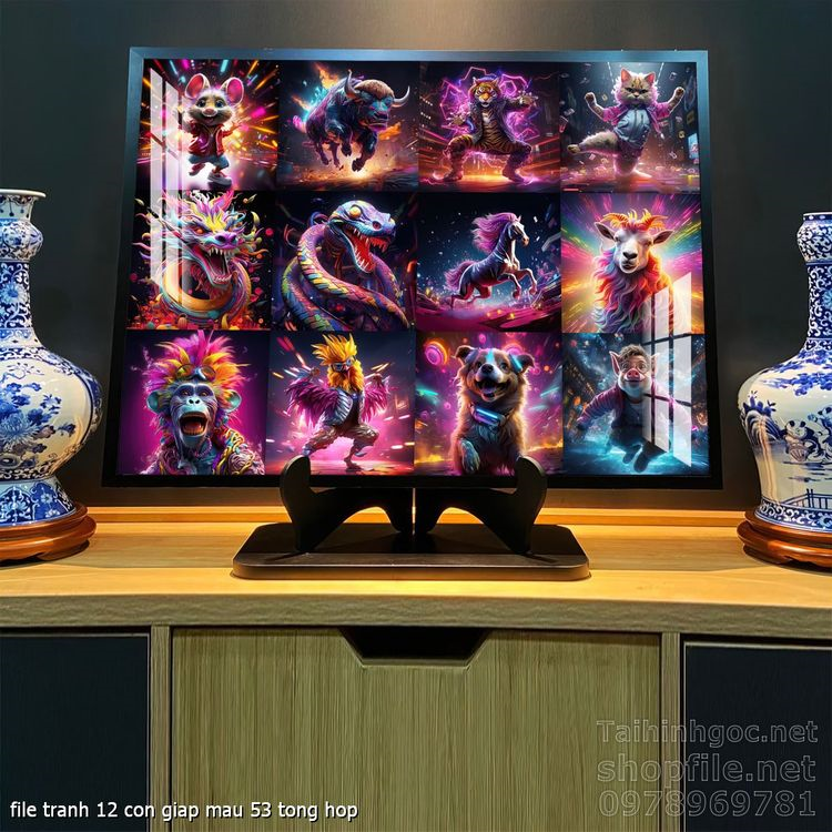 file tranh 12 con giap mau 53 tong hop