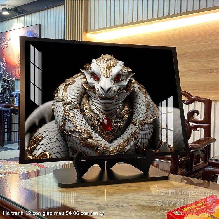 file tranh 12 con giap mau 54 06 con ran ty