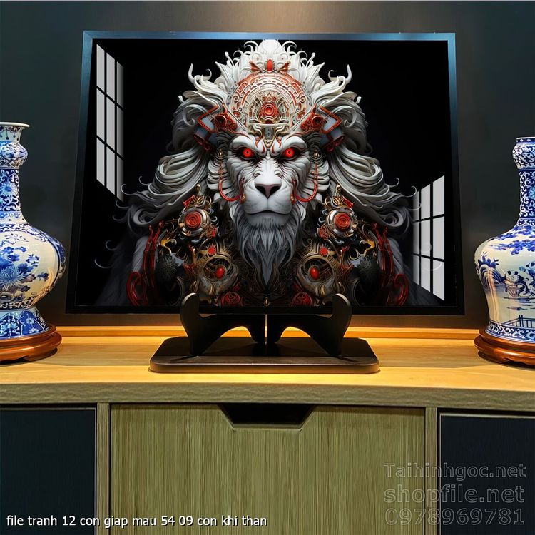 file tranh 12 con giap mau 54 09 con khi than