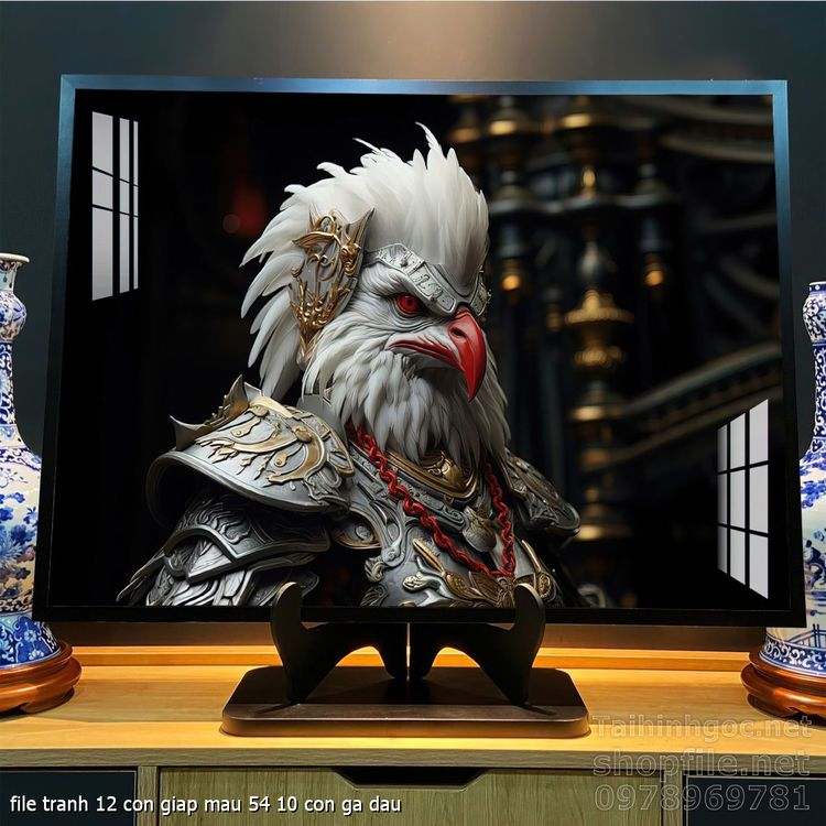 file tranh 12 con giap mau 54 10 con ga dau