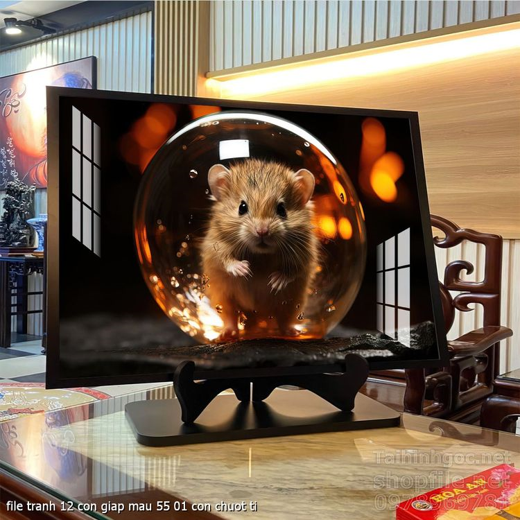 file tranh 12 con giap mau 55 01 con chuot ti