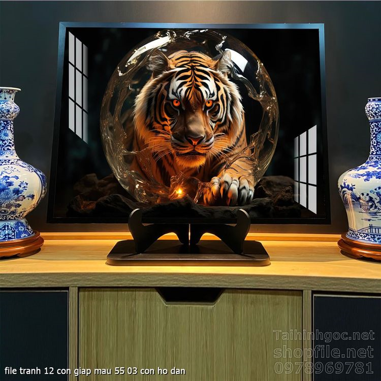 file tranh 12 con giap mau 55 03 con ho dan