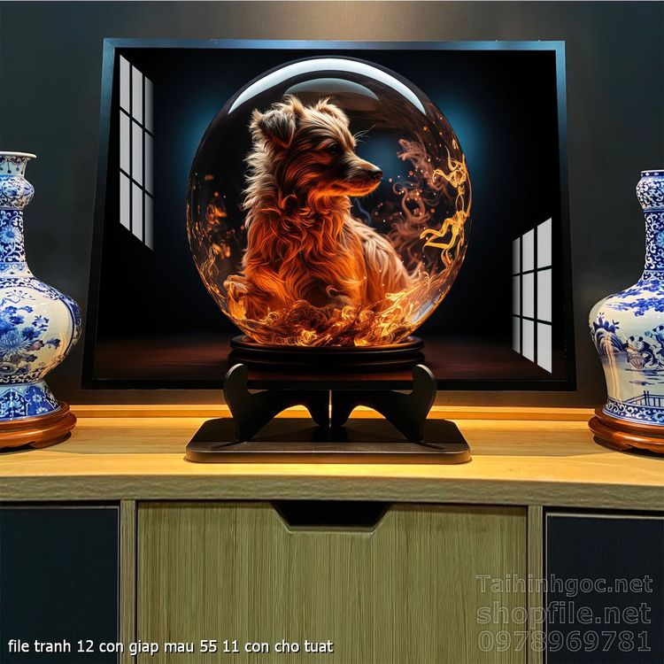 file tranh 12 con giap mau 55 11 con cho tuat