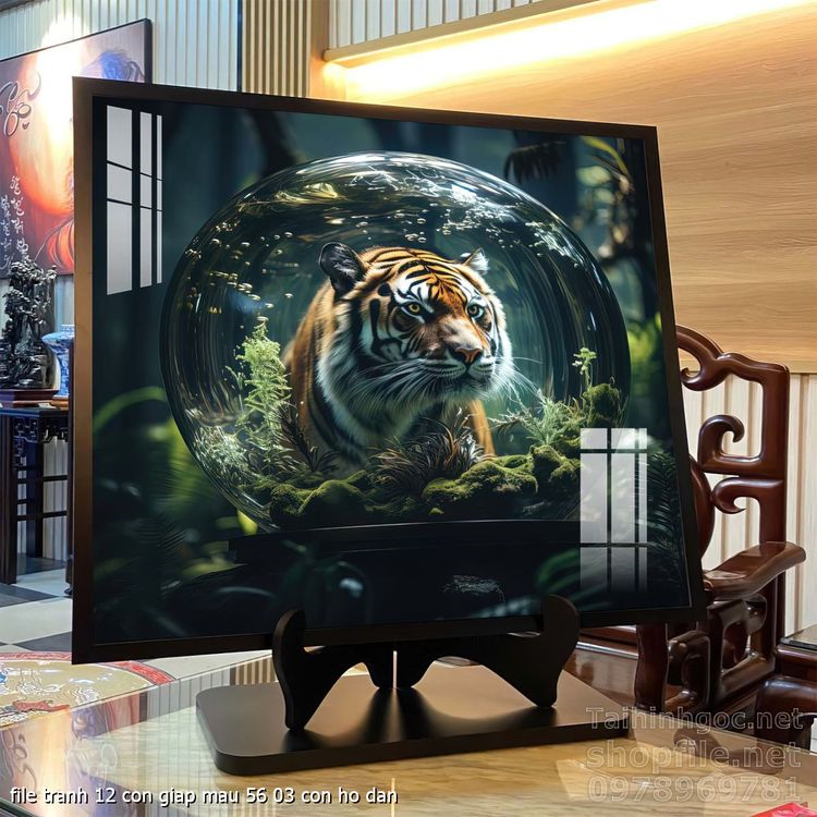 file tranh 12 con giap mau 56 03 con ho dan