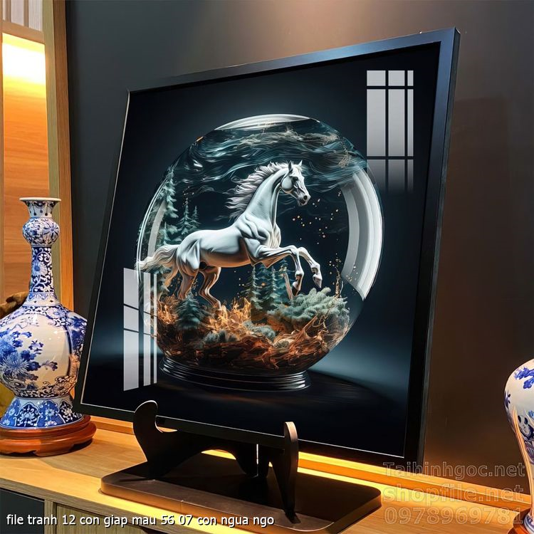 file tranh 12 con giap mau 56 07 con ngua ngo