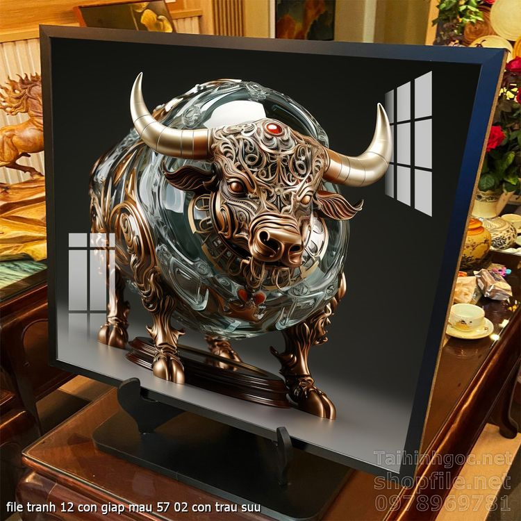 file tranh 12 con giap mau 57 02 con trau suu