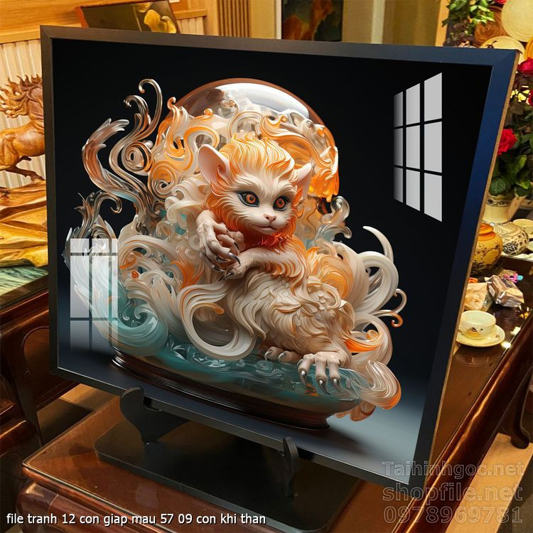 file tranh 12 con giap mau 57 09 con khi than