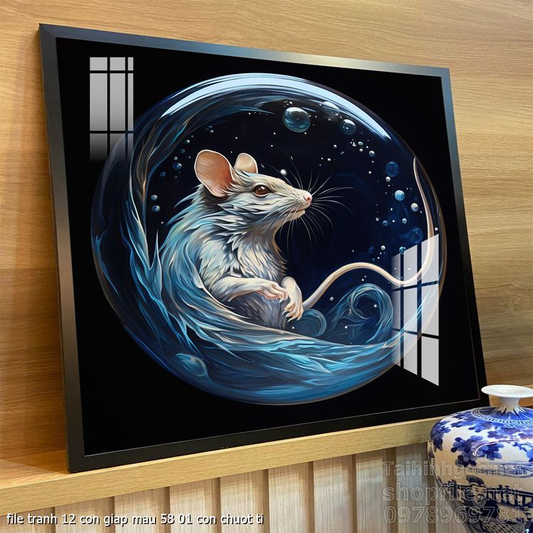 file tranh 12 con giap mau 58 01 con chuot ti