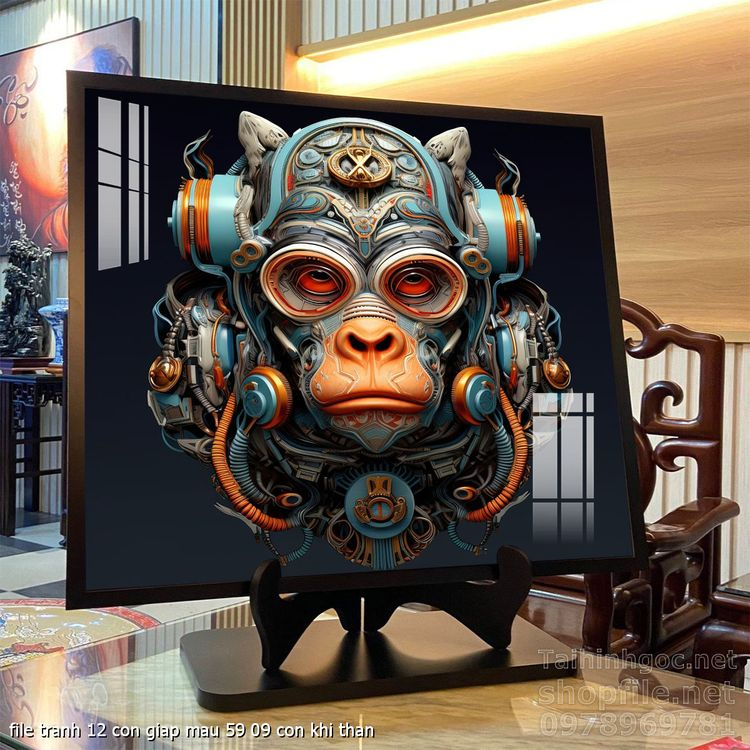 file tranh 12 con giap mau 59 09 con khi than