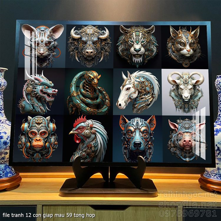 file tranh 12 con giap mau 59 tong hop