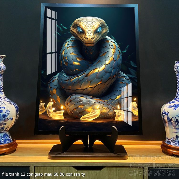 file tranh 12 con giap mau 60 06 con ran ty