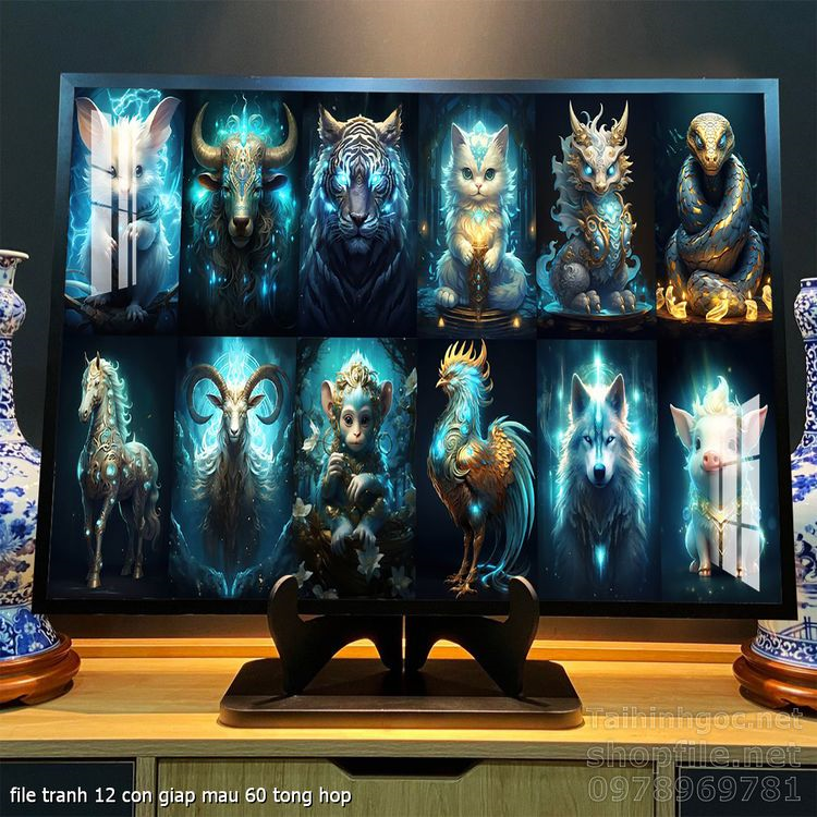 file tranh 12 con giap mau 60 tong hop