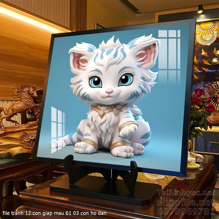 file tranh 12 con giap mau 61 03 con ho dan