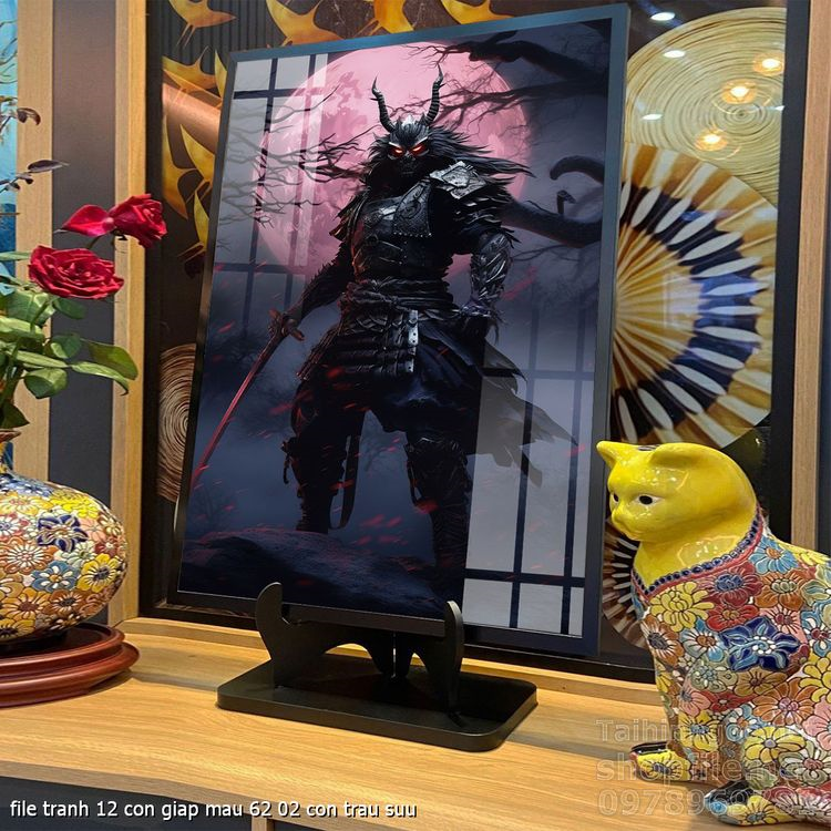 file tranh 12 con giap mau 62 02 con trau suu