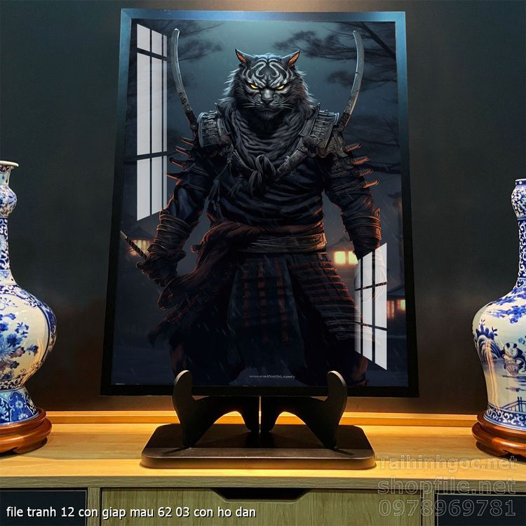 file tranh 12 con giap mau 62 03 con ho dan