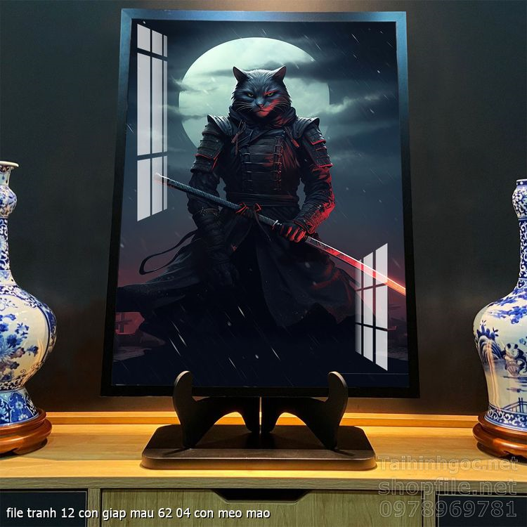 file tranh 12 con giap mau 62 04 con meo mao