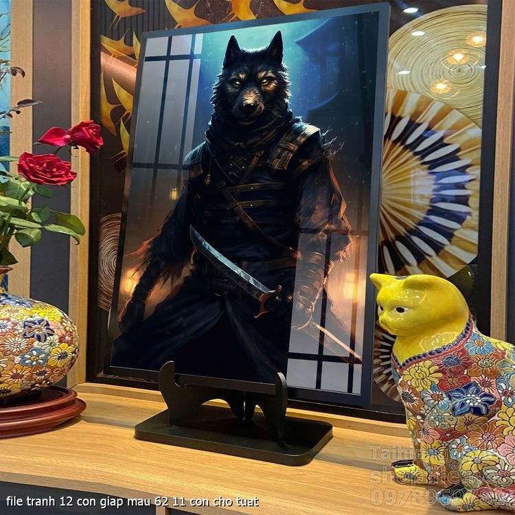 file tranh 12 con giap mau 62 11 con cho tuat