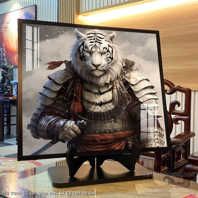 file tranh 12 con giap mau 63 03 con ho dan