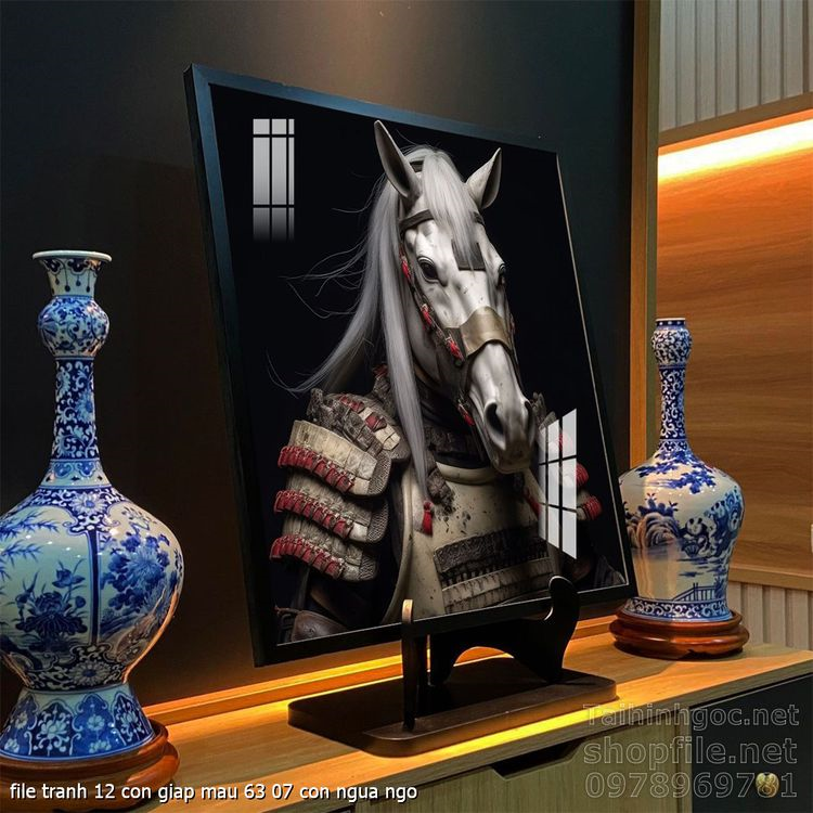 file tranh 12 con giap mau 63 07 con ngua ngo