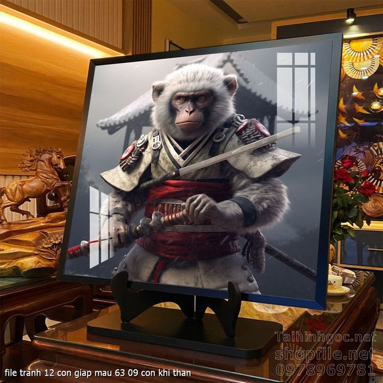 file tranh 12 con giap mau 63 09 con khi than