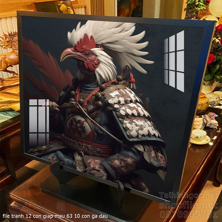 file tranh 12 con giap mau 63 10 con ga dau